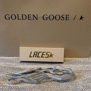 Golden Goose Shimmering Silver Laces-Brand new never used!  Laces measure 47 in.